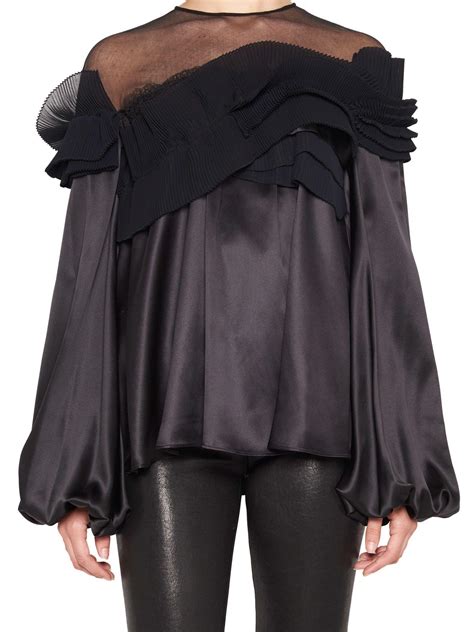 Givenchy long sleeve silk blouse